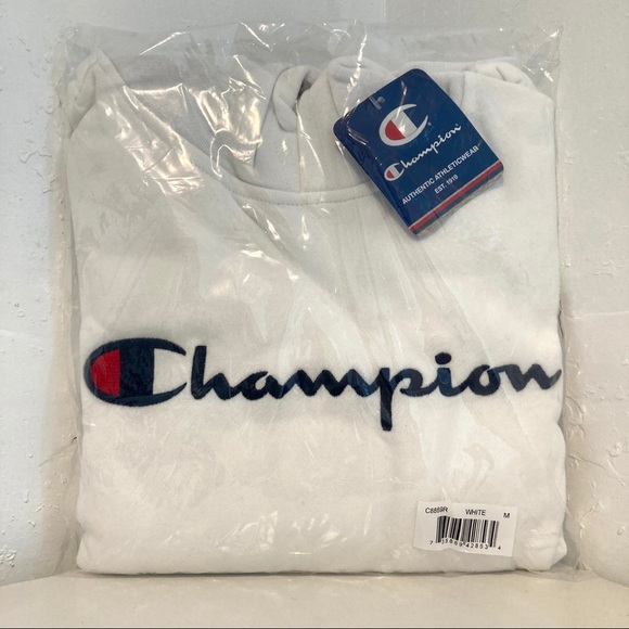 NWT Boys M (10/12) Youth Champion Hoodie Medium White - Picture 2 of 8